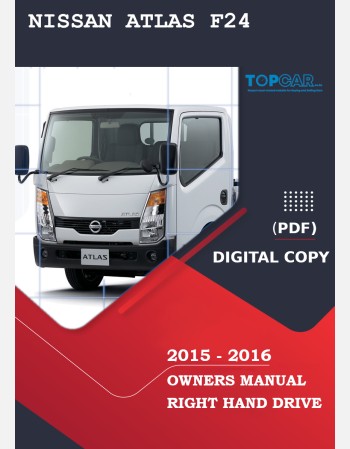 nissan atlas f24  2015-2016 owners manual in english